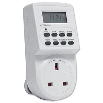 Eurosonic Electronic Timer Socket Plug-in with LCD Display 12 or 24 Hour 7 Days