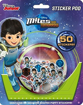 Miles From Tomorrow Sticker Pod with 50 Shaped Puffy Stickers