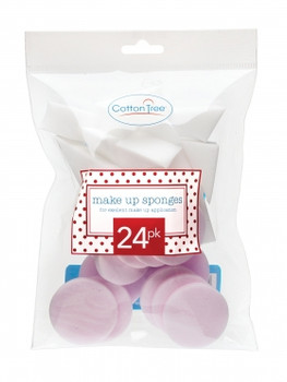 Pack of 24 Cotton Tree Make Up Sponges