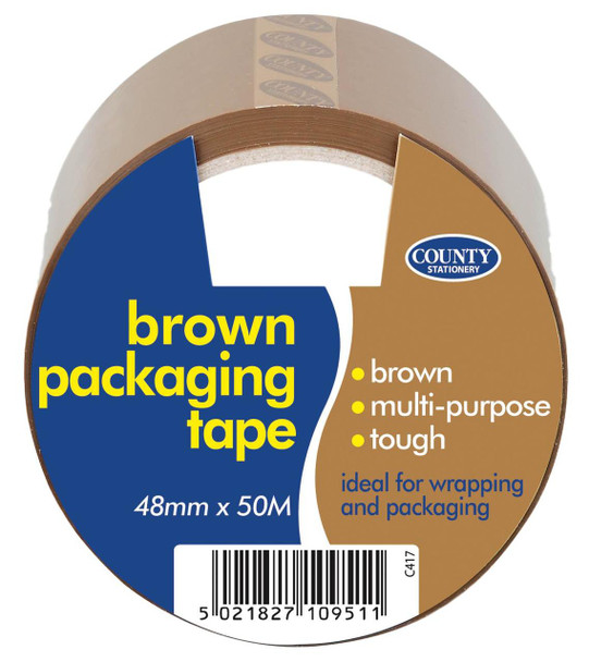 Pack of 6 Brown Packaging Tape 48mm x 50M