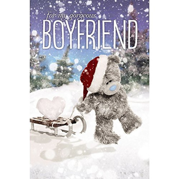 Me To You Tatty Teddy 3D Holographic Card - Gorgeous Boyfriend Christmas Card