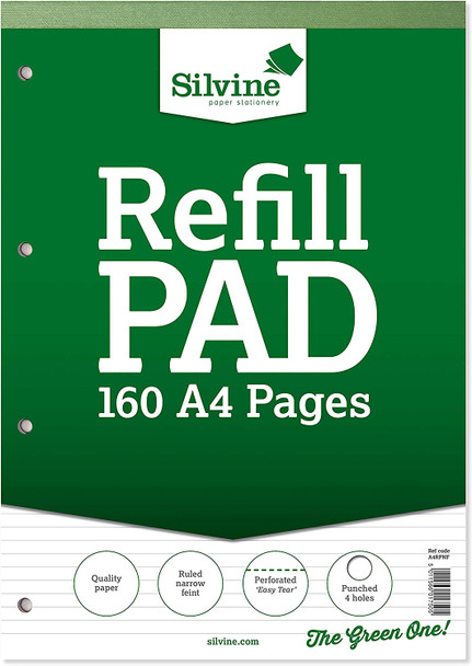 A4 Narrow Feint Refill Pad (210x297mm)