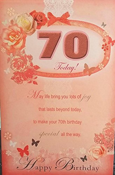 Xpress Special Age 70th Birthday Sentimental Verse 70 Today New Gift Greeting Card