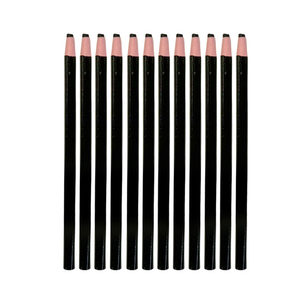 Pack of 12 Black Chinagraph Pencils by Janrax - Peel Off China Markers
