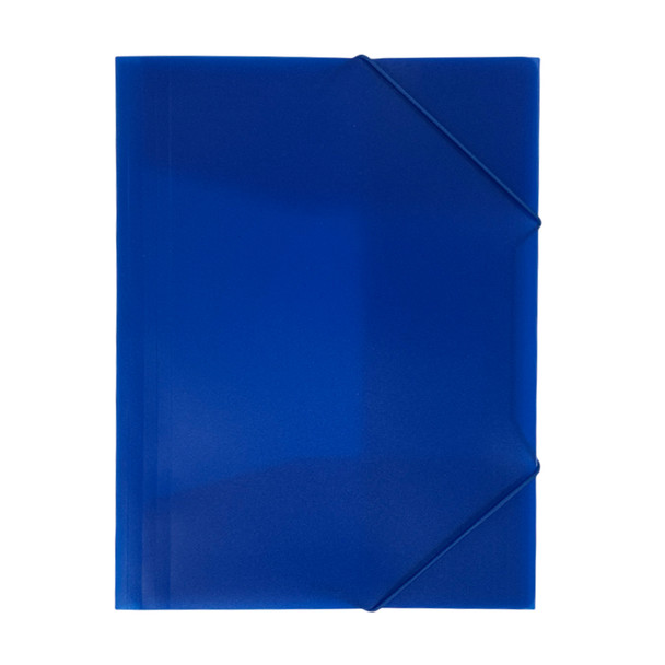 Janrax A4 Clearview Blue 3 Flap Folder with Elasticated Closure