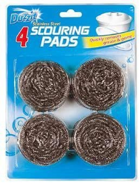 Duzzit Stainless Steel Scouring Pads 4 Pack