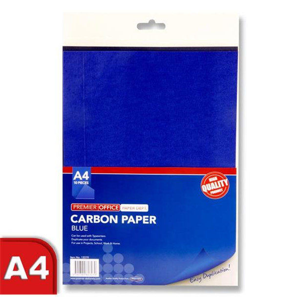 Pack of 10 A4 Sheets Blue Carbon Paper by Premier Office