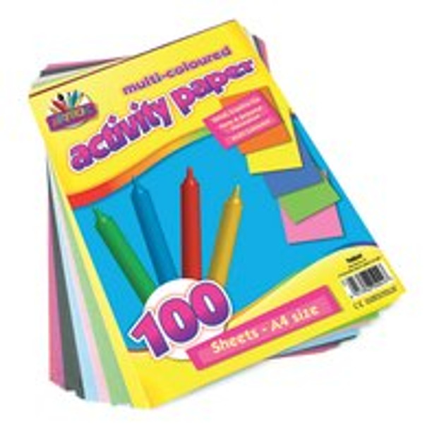 Pack of 100 Sheet of Artbox A4 Activity Paper - Assorted