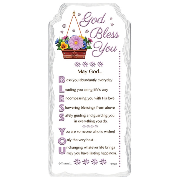 God Bless You Sentimental Handcrafted Ceramic Plaque