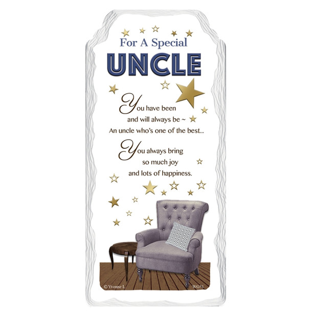 For a Special Uncle Sentimental Handcrafted Ceramic Plaque