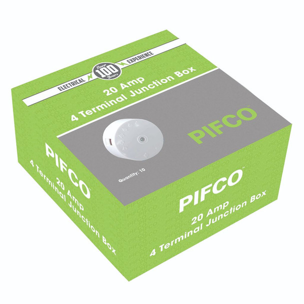 20Amp 4 Terminal White Junction Box by Pifco