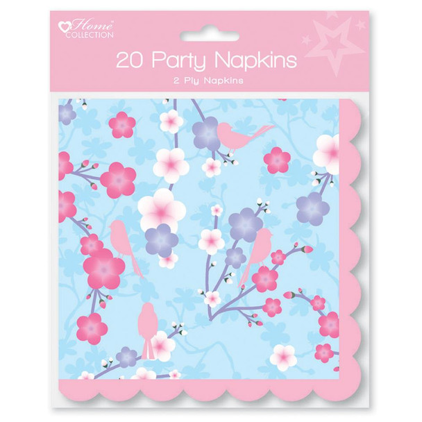 Pack of 20 Party Blossom 2 Ply Napkins