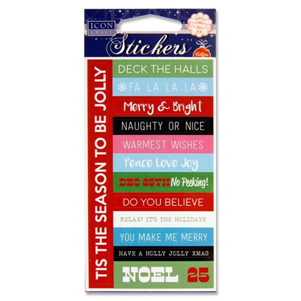 Pack of 14 Christmas Fun Stickers by Icon Craft