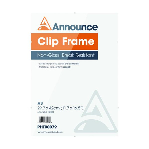 Announce Metal Clip Frame A3 PHT00079