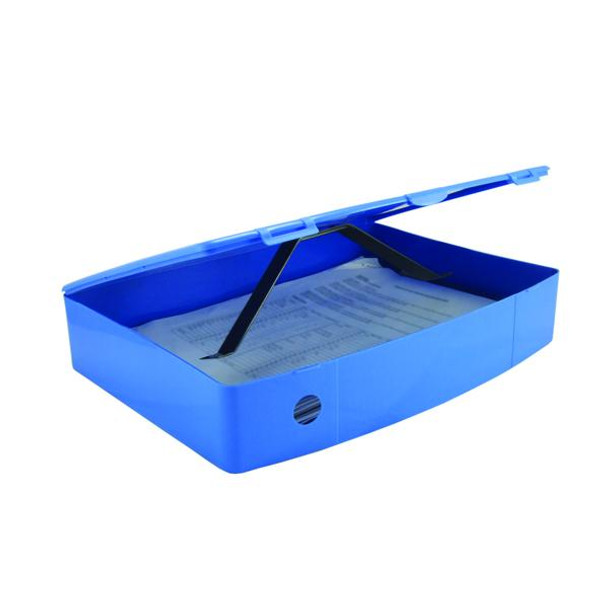 Q-Connect Polypropylene PolyBox File Foolscap Blue KF04103