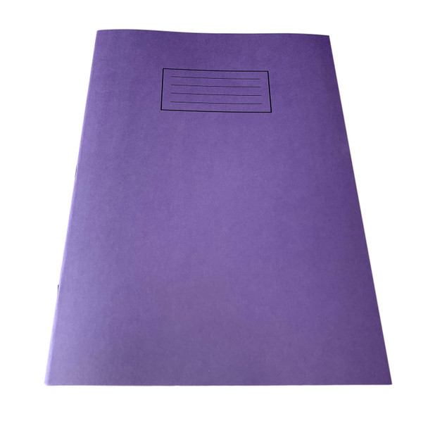 Pack of 25 Janrax A4 Purple 80 Pages Feint and Ruled Exercise Books