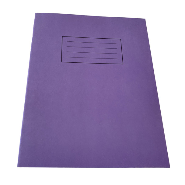 Pack of 25 Janrax 9x7" Purple 80 Pages Feint and Ruled Exercise Books