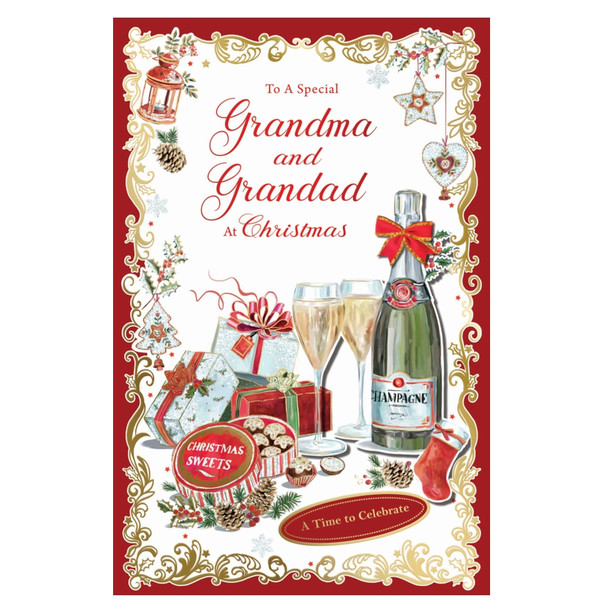 To a Special Grandma and Grandad Elegant Christmas Celebration Card To a Special Grandma and Grandad Elegant Christmas Celebration Card