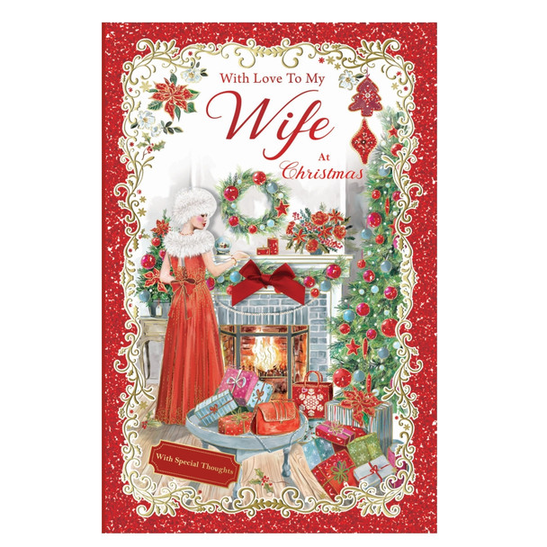 A Heartfelt Wishes To My Wife With Special Thoughts Christmas Card