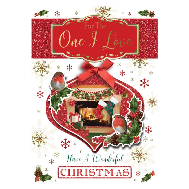 With All My Heart For The One I Love Christmas Card