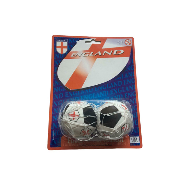 Pair of England Football Car Mascot Balls - World Cup