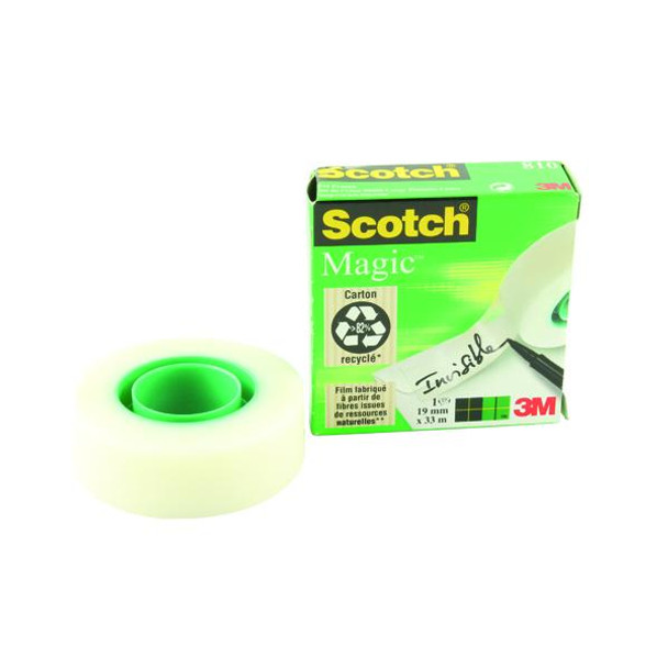 Scotch Magic Tape 810 Solvent-Free 19mmx33m Transparent