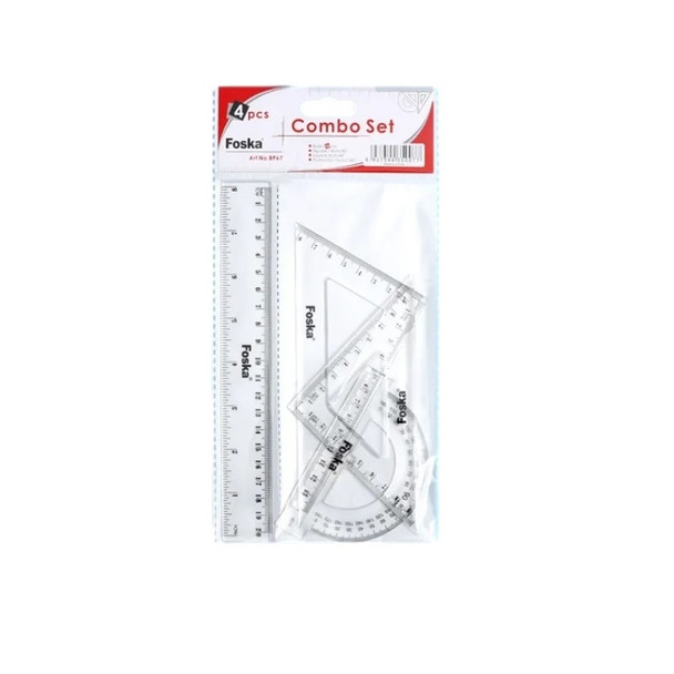 4 Piece Stationery Ruler Combo Set