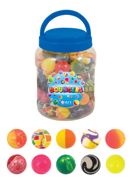 Box of 72 Assorted Bouncing Balls