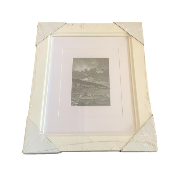 Kenro Bergano Double Wooden White Photo Frame 7x5" or 10x8"