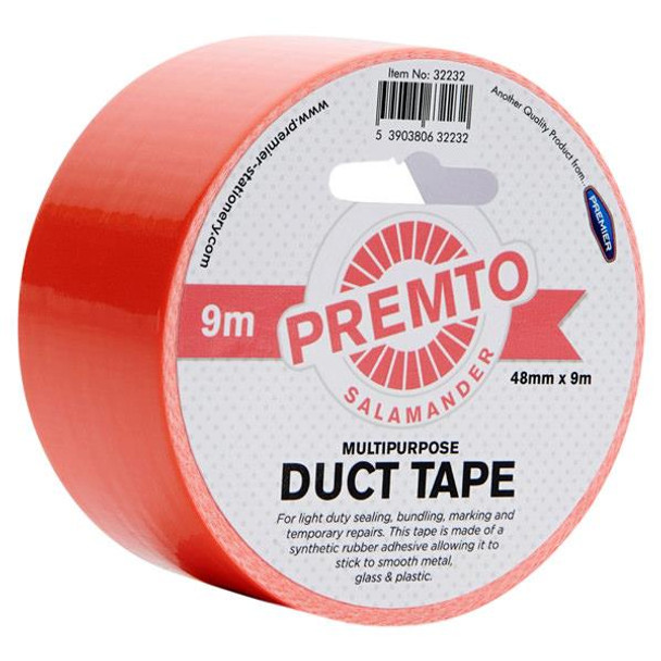 48mm x 9m Multipurpose Pastel Salamander Red Duct Tape by Premto