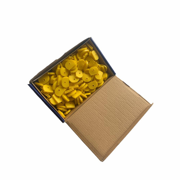 Pack of 200 Yellow Key Cover Rubber Caps