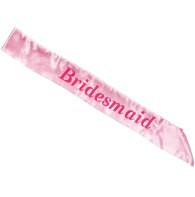 Hen Party Sash 'Bridesmaid' Pink