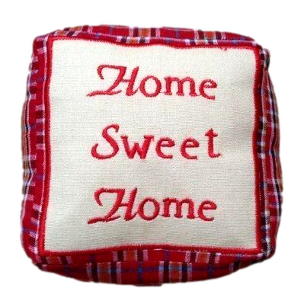 Door Stop Red Square - 'Home Sweet Home
