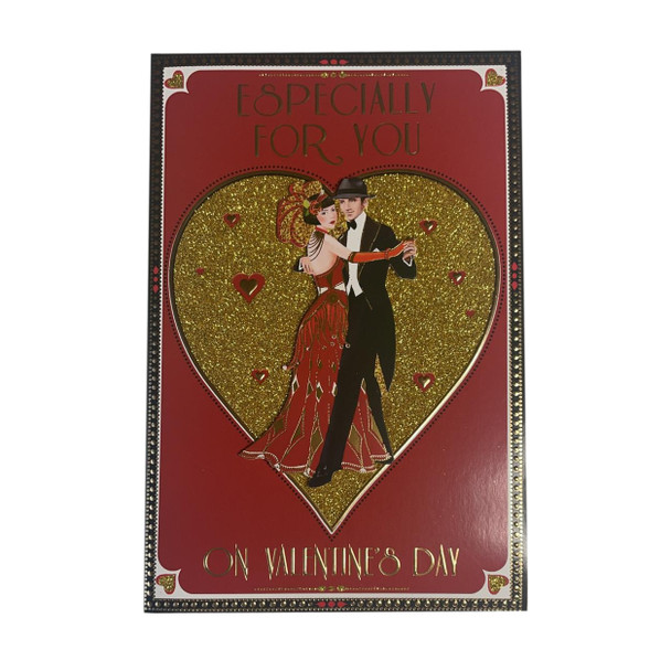 Especially For You Couple Dancing Design Open Valentine's Day Card