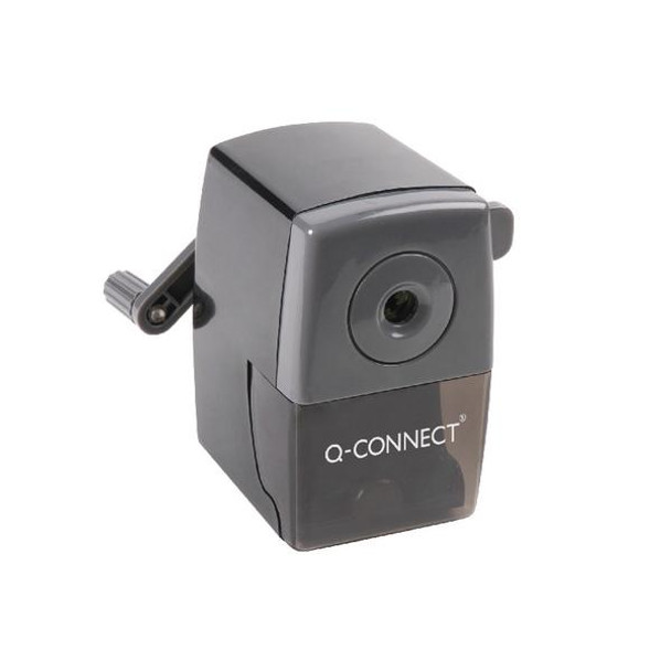 Q-Connect Desktop Pencil Sharpener Black (Autostop feature prevents over sharpening)