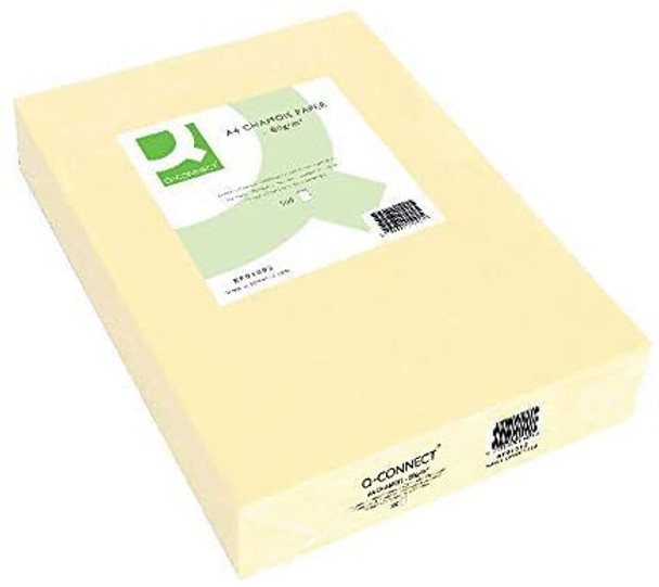 Pack of 500 Coloured A4 80gsm Cream Ream Copier Papers