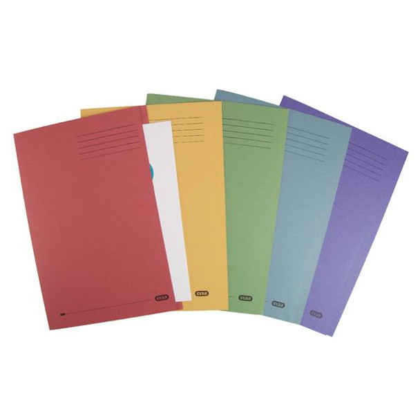 Pack of 25 Mediumweight 250gsm Foolscap Assorted Elba Square Cut Folders 