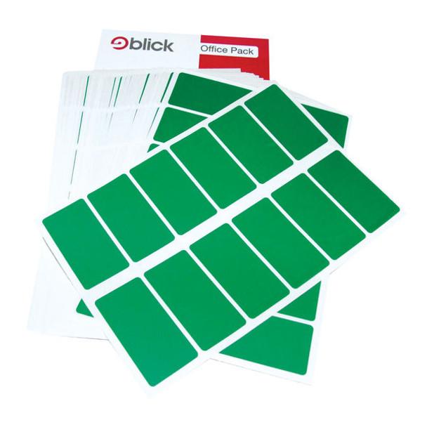 Blick Labels in Office Packs 25mmx50mm Green (Pack of 320)