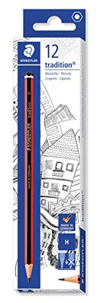 Pack of 12 Staedtler H Tradition Wooden Pencils