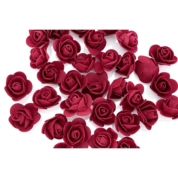 Pack of 250 Dark Red Decorative Craft Roses by Icon Craft