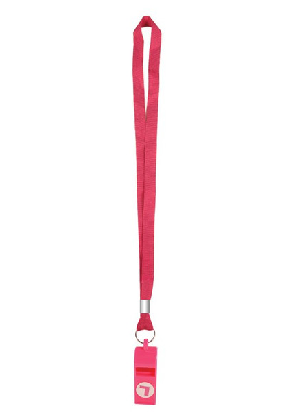 Pink Plastic 'Learner' Hen Night Party Whistle with Cord and Fur