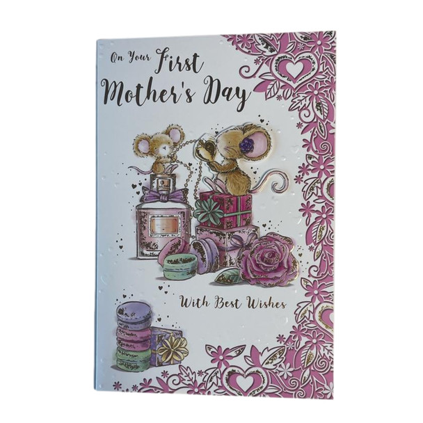 Mouse With Sack of Gifts Design Open Mother's Day Card