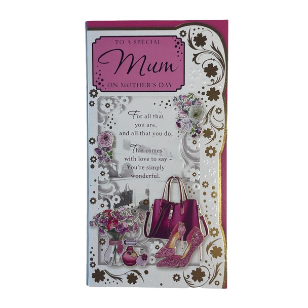 To A Special Mum On Mother's Day Women's Accessories Design Card