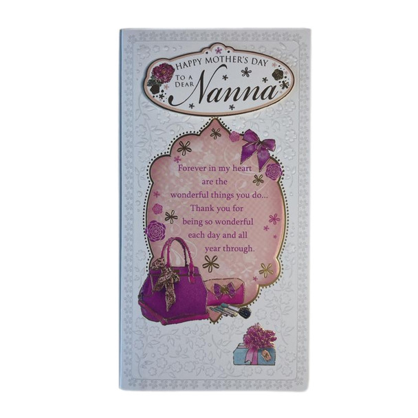 To A Dear Nanna Purses and Gift Design Mother's Day Card