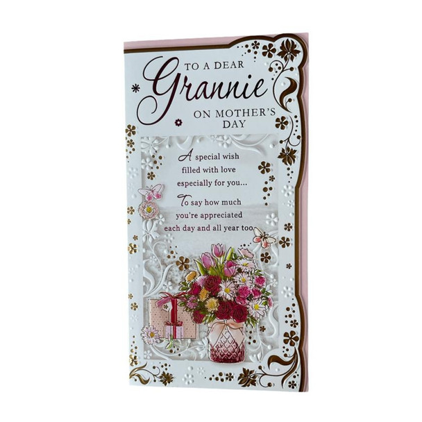 To A Dear Grannie Flower Pot Design Mother's Day Card