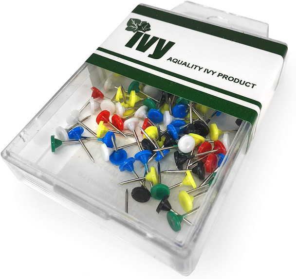 Box of 100 Coloured Map Pins