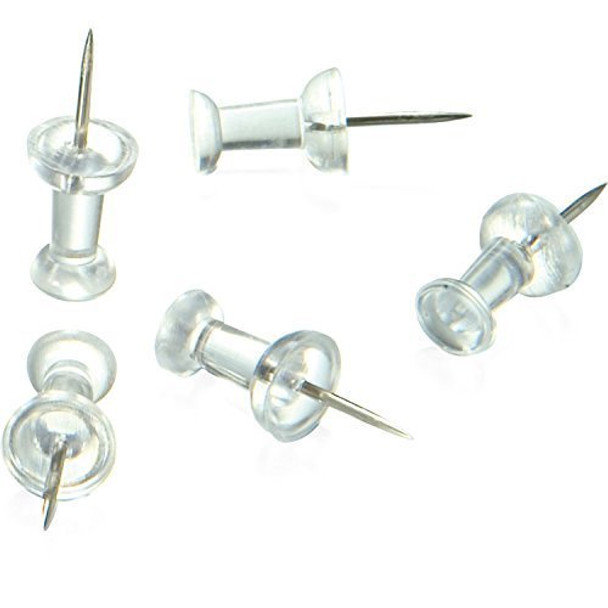 Pack of 500 Clear Push Pins