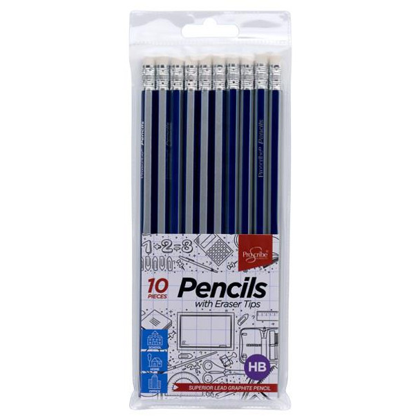 Wallet of 10 Hb Rubber Tipped Pencils by Pro:scribe