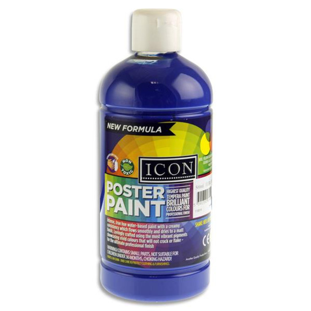 500ml Ultramarine Blue Poster Paint by Icon Art