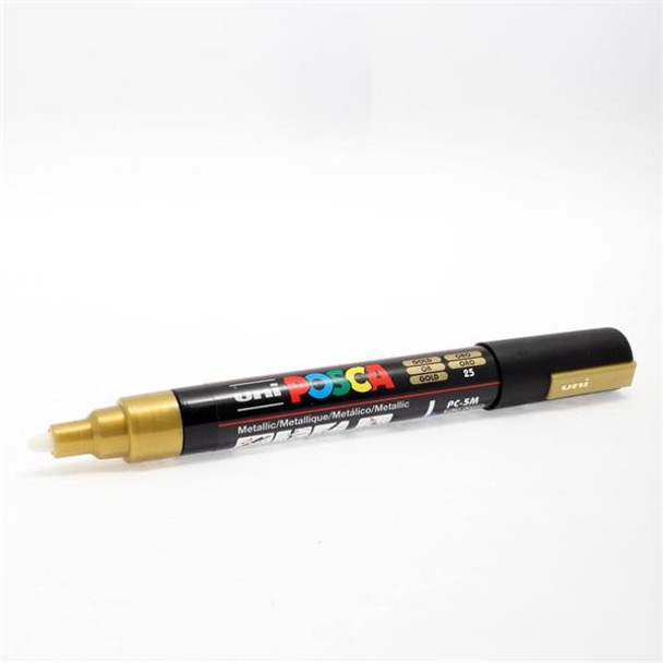 Gold Uni Posca Pc-5M Medium Bullet Tip Permanent Marker